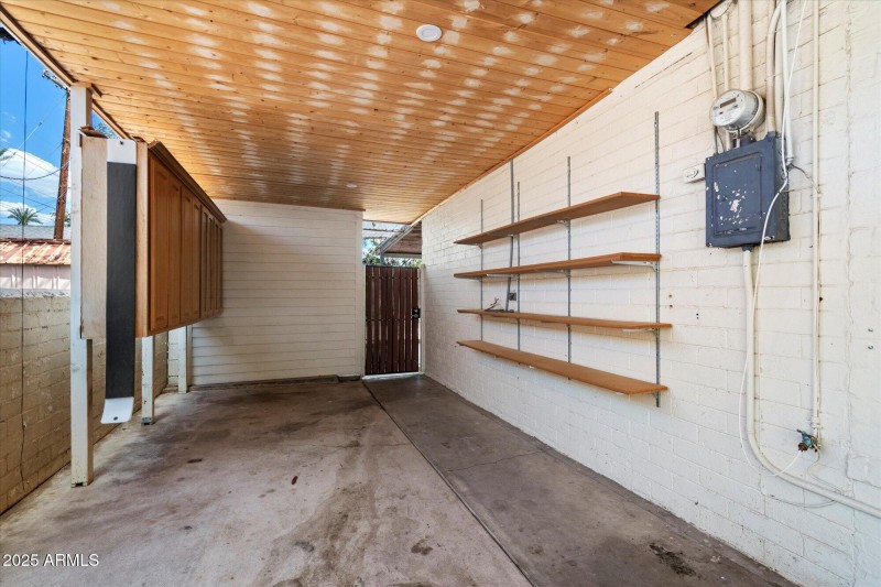 Carport Leading back to backyard