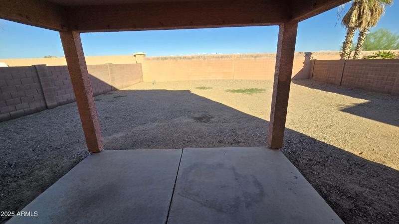 Backyard covered patio