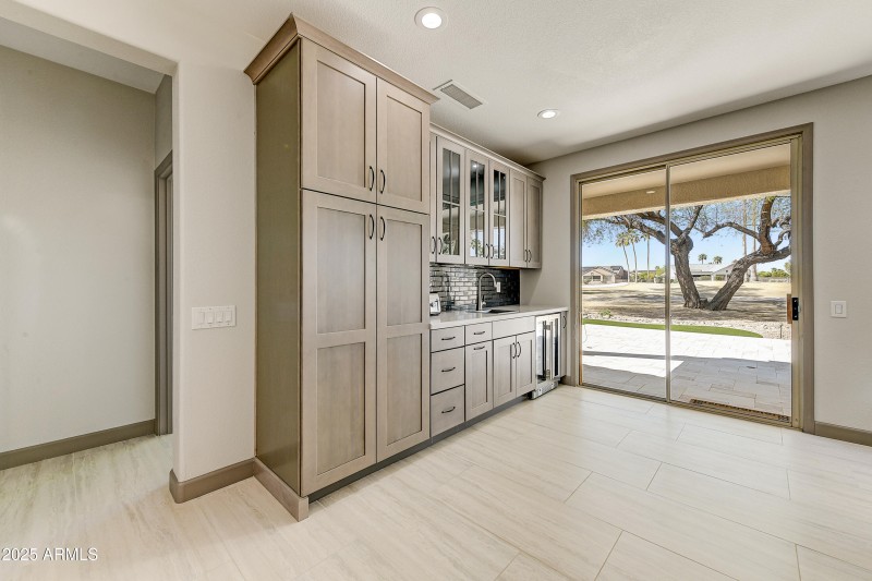 Built-In Storage & Wet Bar Combo