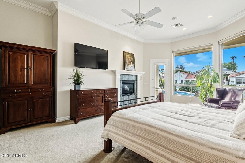 Master Bedroom with Fireplace