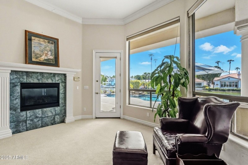 Fireplace in the Sitting Area