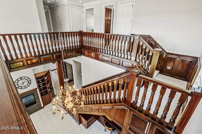 Stairwell with Custom Woodwork