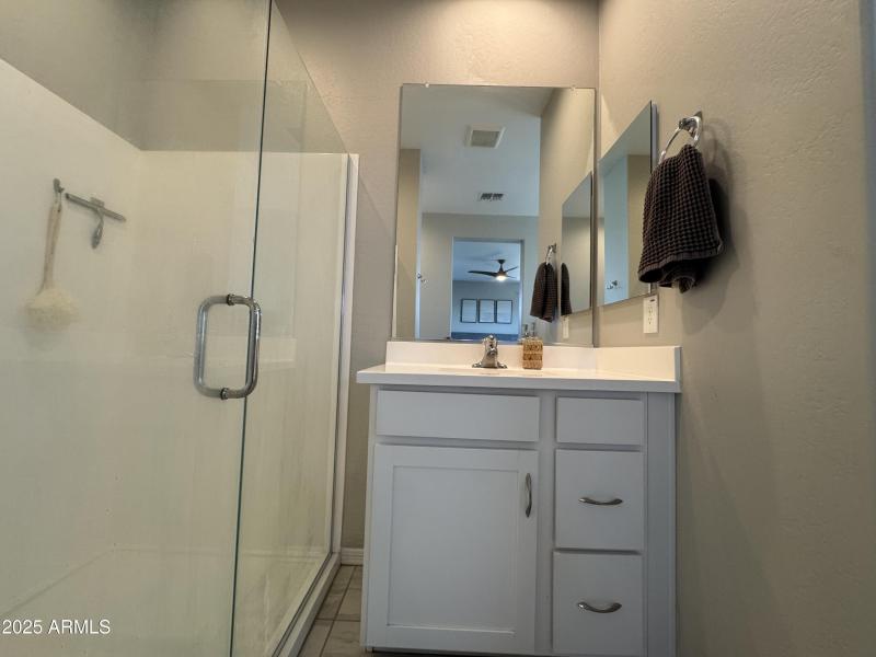 Walk-In Shower with Vanity