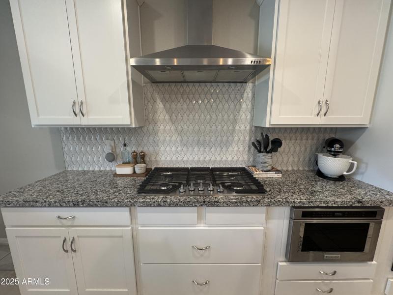 Modern Gas Range & Backsplash