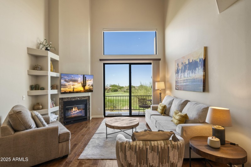 Great room w/ golf views