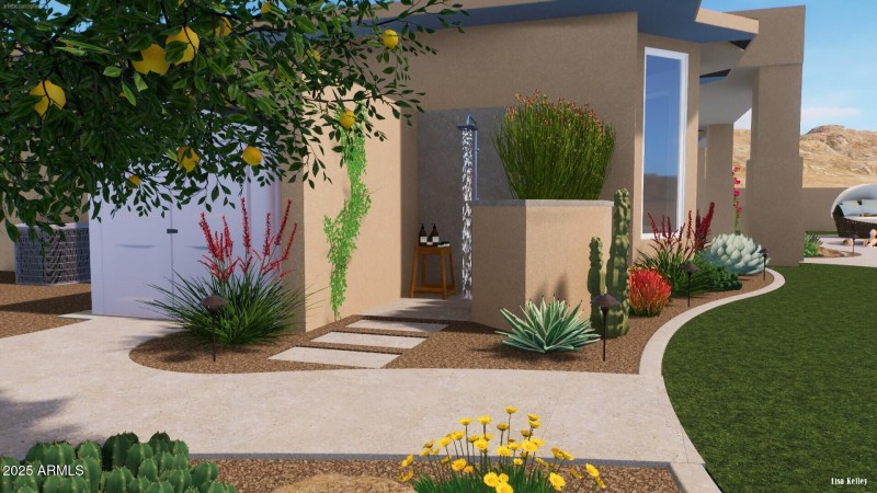 Rendering: Outdoor shower
