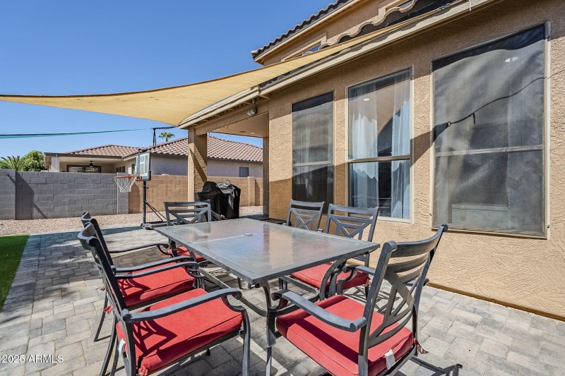 Paved extended patio