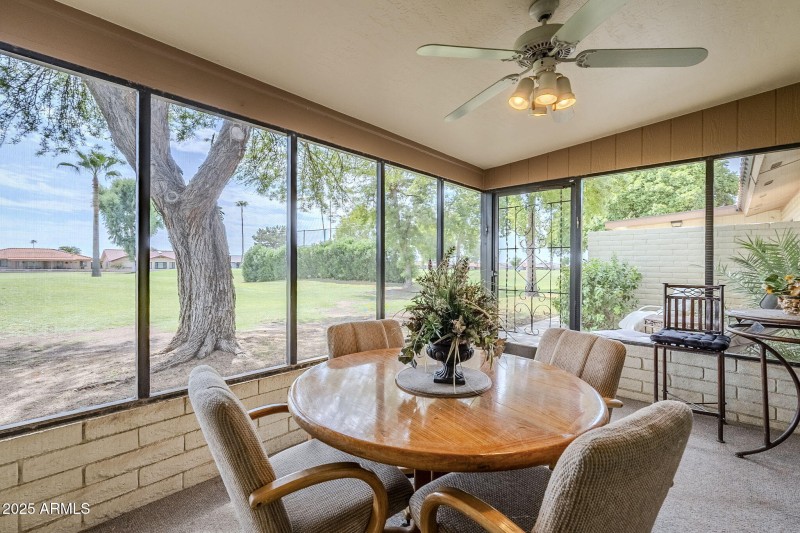 Screened Room with Golf Course Views