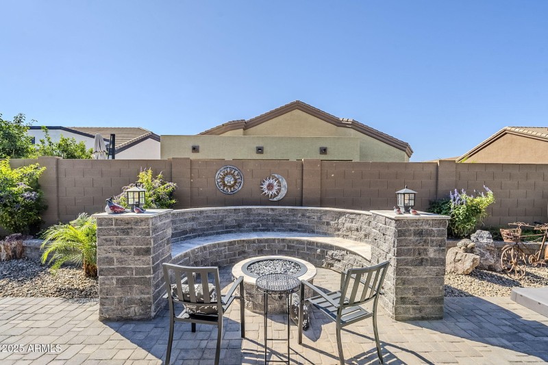 Firepit and sitting area