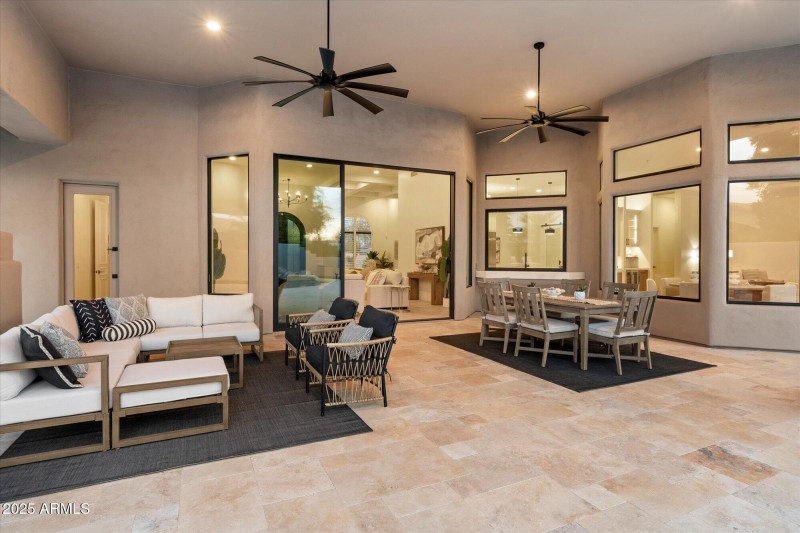 Extra deep rear patio