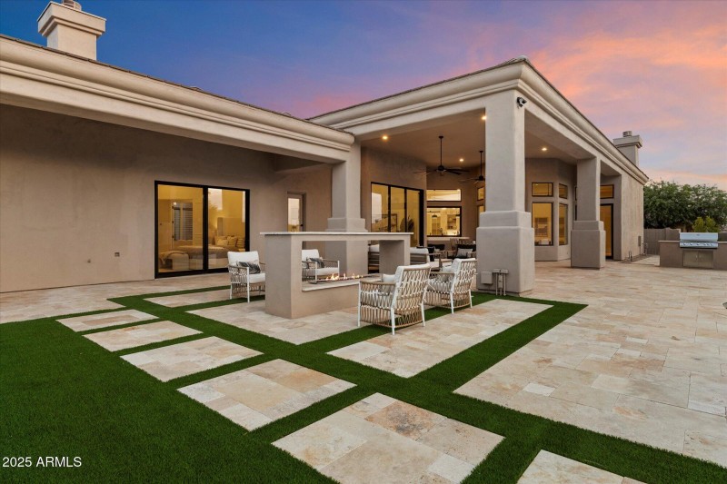 New Gas Fireplace on patio