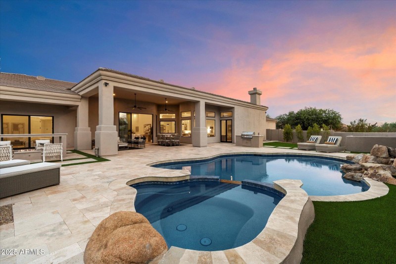 Resurfaced pool and spa