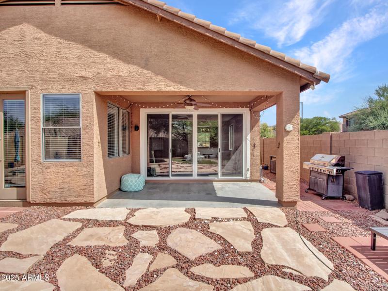 Looking Towards Patio From Backyard