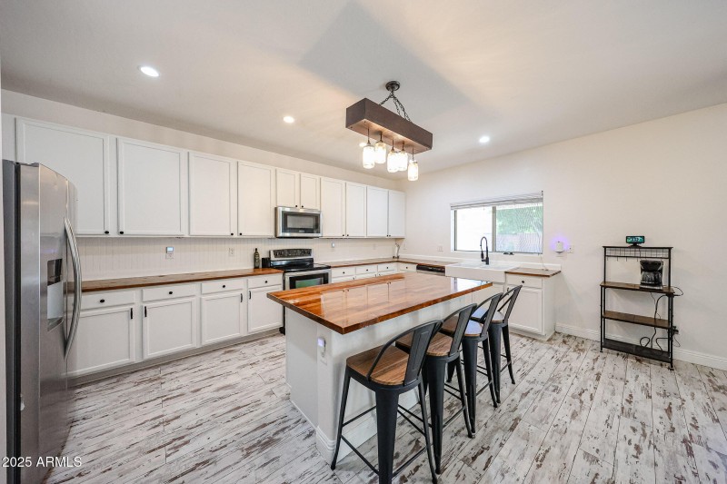 Bright kitchen with storage