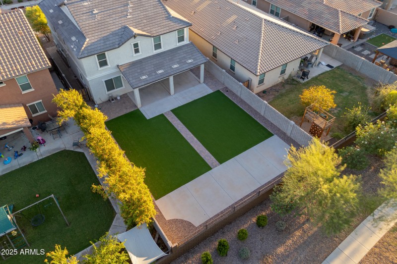 Aerial of Backyard
