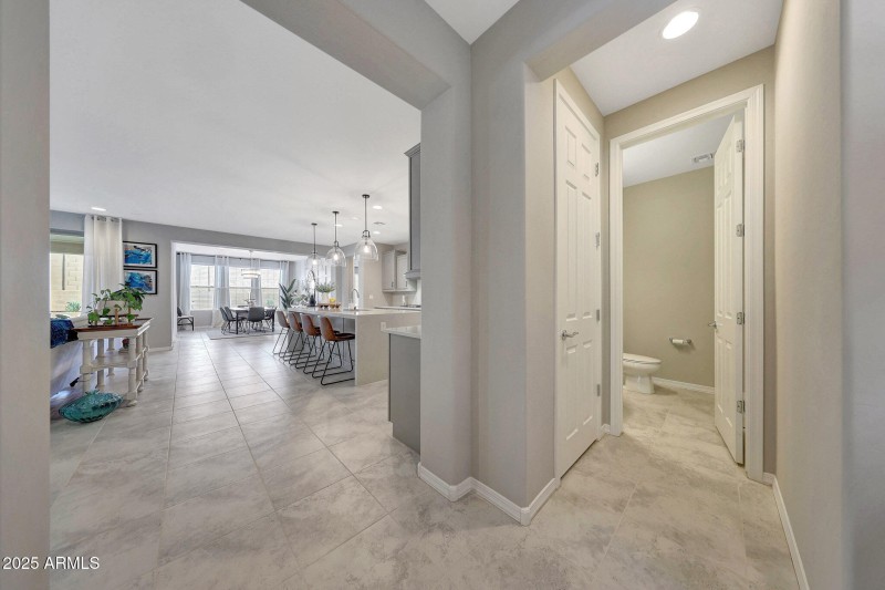 Hall closet & Powder