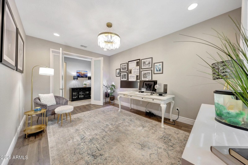 Den with French Doors