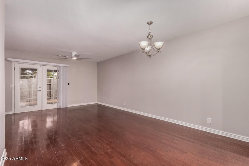 French door to private back yard