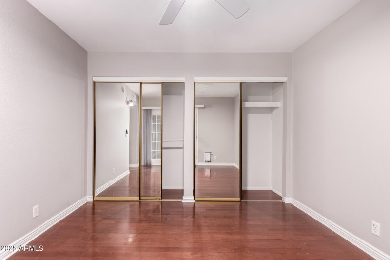 master bedroom with large closets