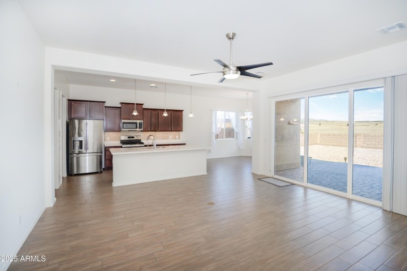 Living Area & Kitchen