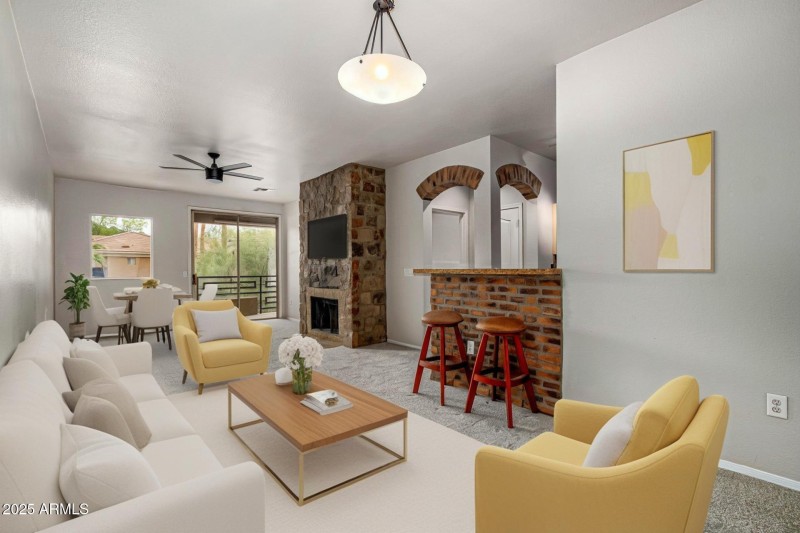 Living Room Virtually Staged