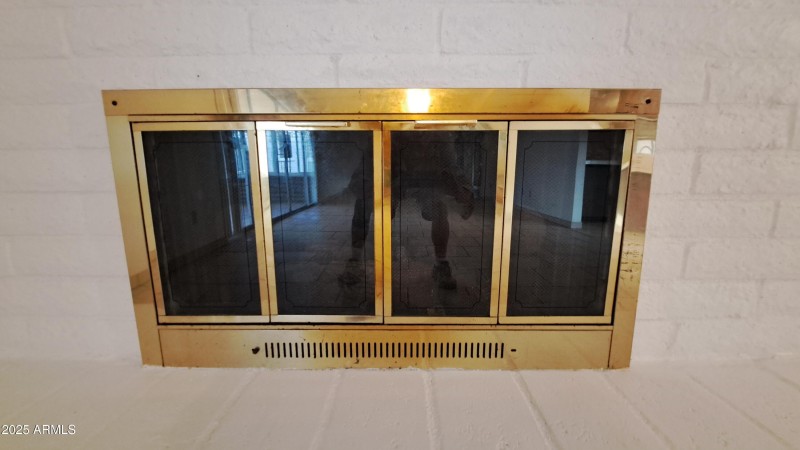 Wood burning fireplace