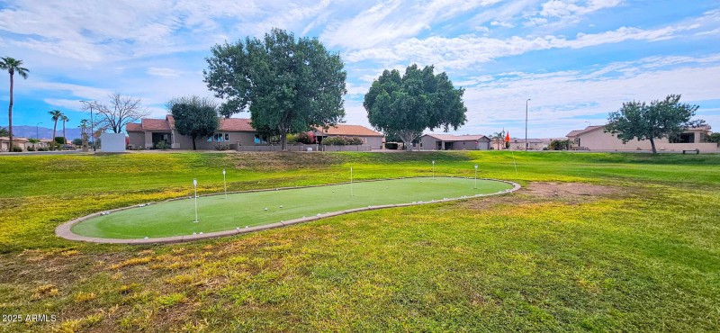 Putting green in common area