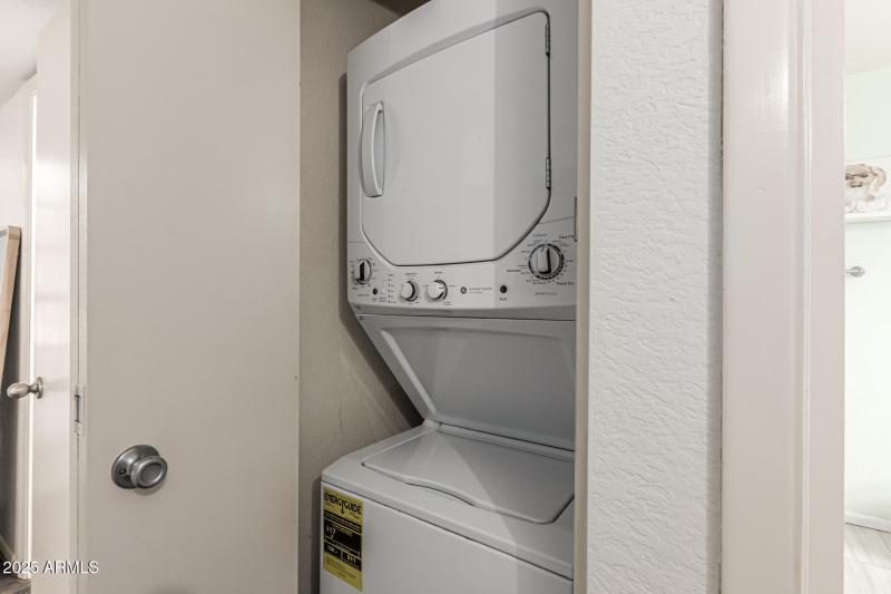 Inside Stackable Laundry