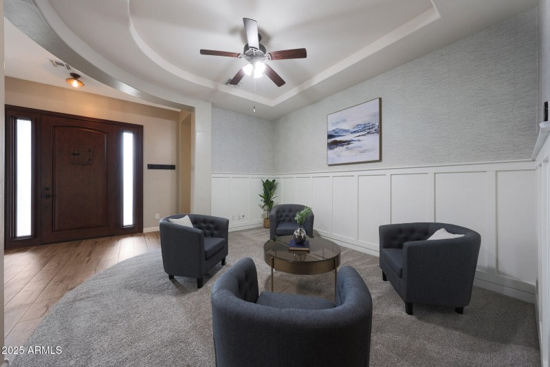 Front entry and entertaining area