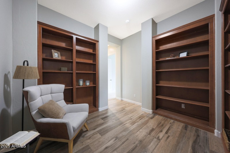 Library off of theater room