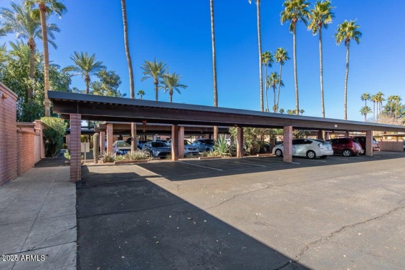 assigned covered parking space