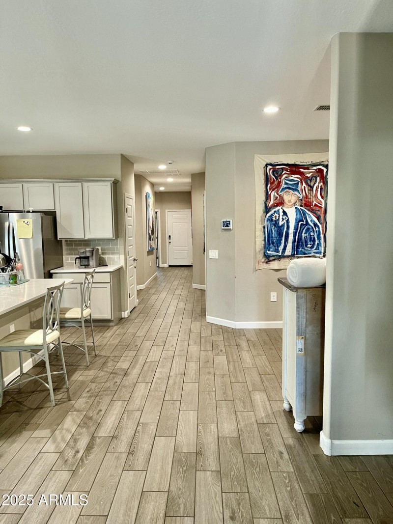 Kitchen & Front Door in the Back