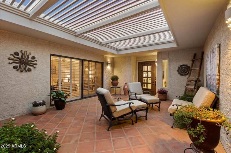 Gracious and light filled courtyard