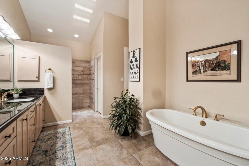 Spa-like primary bathroom