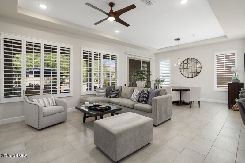 Plantation shutters through out home