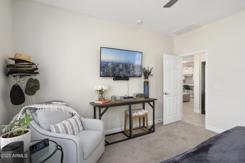 Spacious primary bedroom