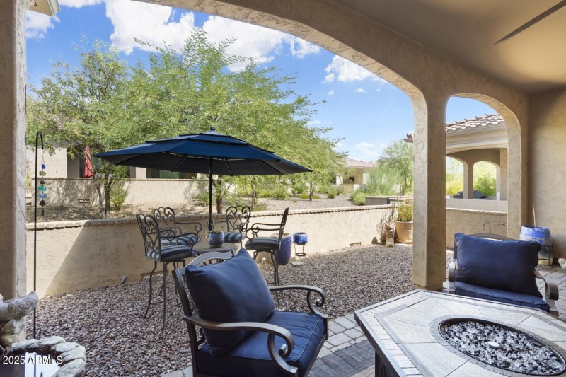 Enjoy extended, private patio