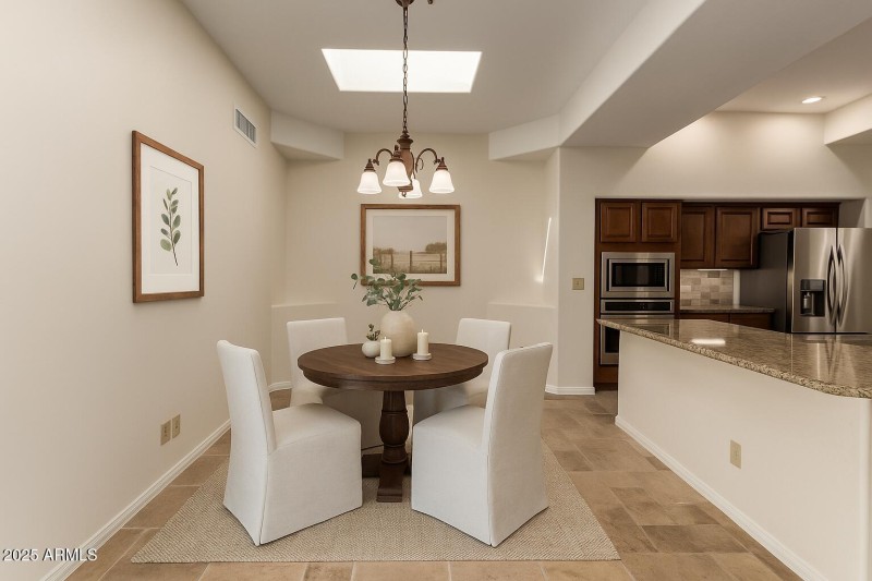 Eat in kitchen virtually staged