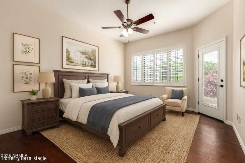 Primary suite virtually staged