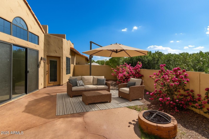 Backyard virtually staged