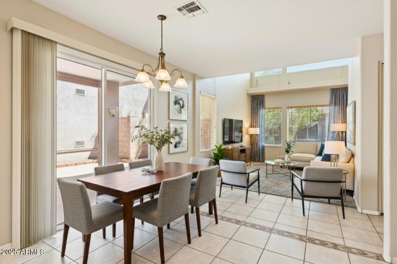 Dining to Living Area Digital Staging