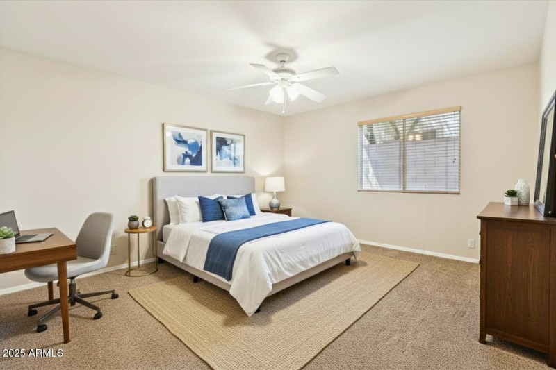 Downstairs Bedroom Digital Staging