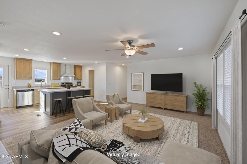 Living Room--virtually staged