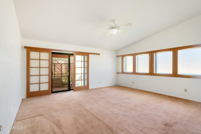 Primary Suite with Doors to Patio