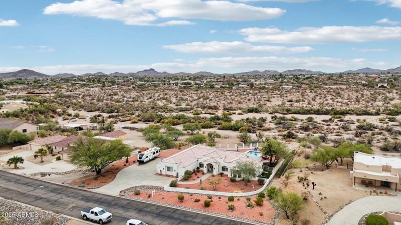 Aerial view from front of home