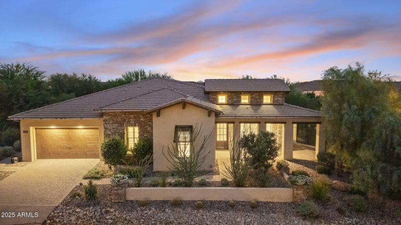 Rear night elevation