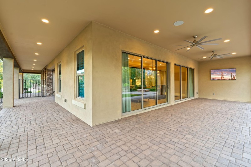 Expansive covered patio