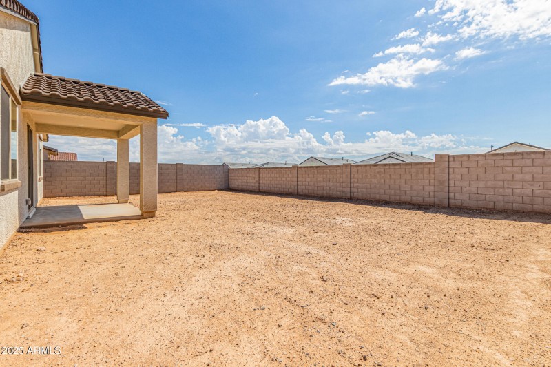 Backyard with Covered Patio on Oversiz