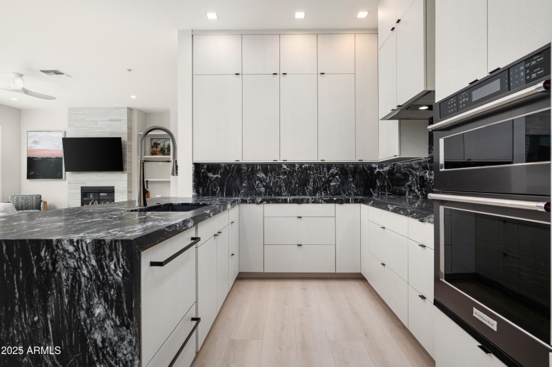 Chef's Kitchen - Cabinets to the ceiling