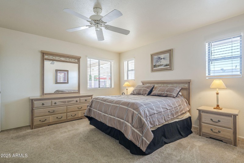 Primary Bedroom with windows